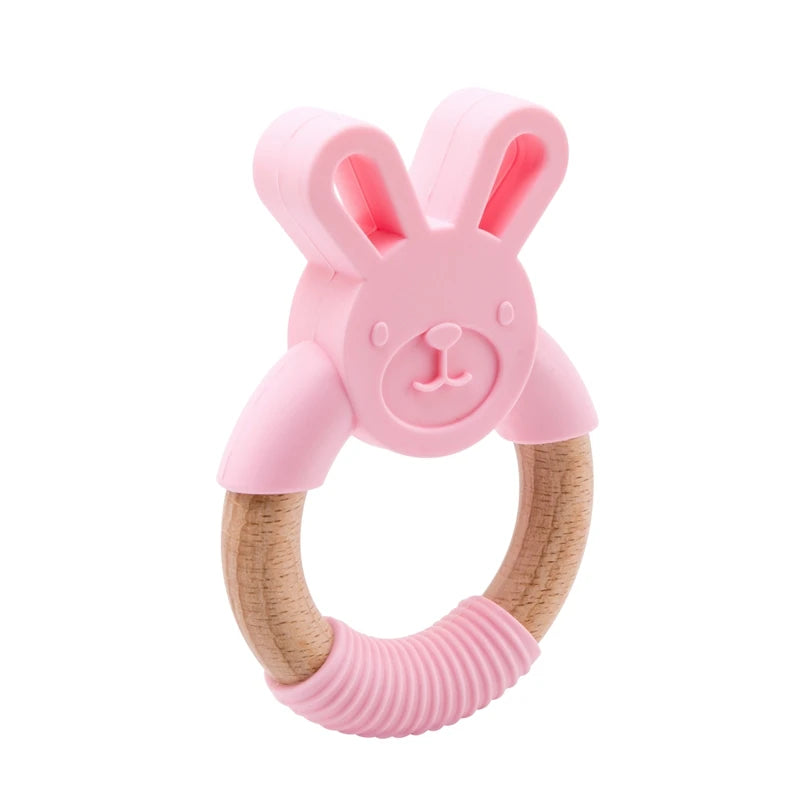 Baby Fox Wooden Teether – Safe & Natural Teething Ring