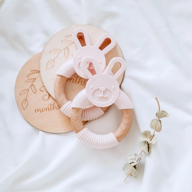 Baby Fox Wooden Teether – Safe & Natural Teething Ring