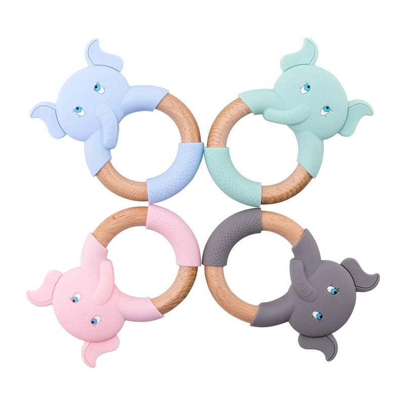 Baby Fox Wooden Teether – Safe & Natural Teething Ring