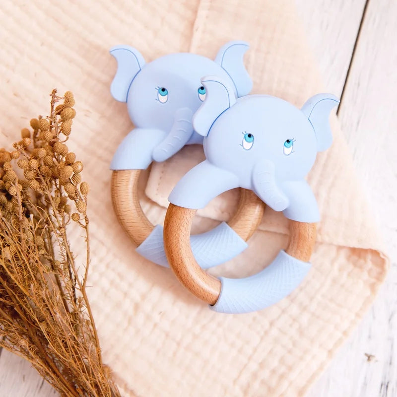 Baby Fox Wooden Teether – Safe & Natural Teething Ring