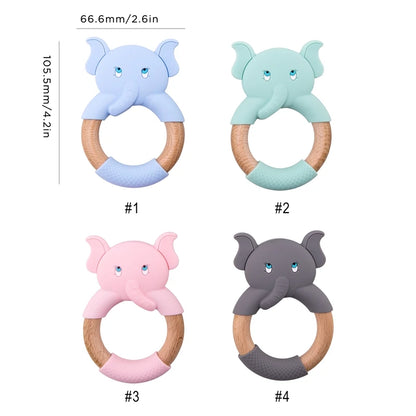 Baby Fox Wooden Teether – Safe & Natural Teething Ring