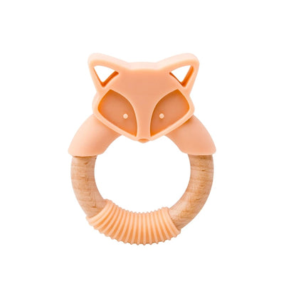 Baby Fox Wooden Teether – Safe & Natural Teething Ring