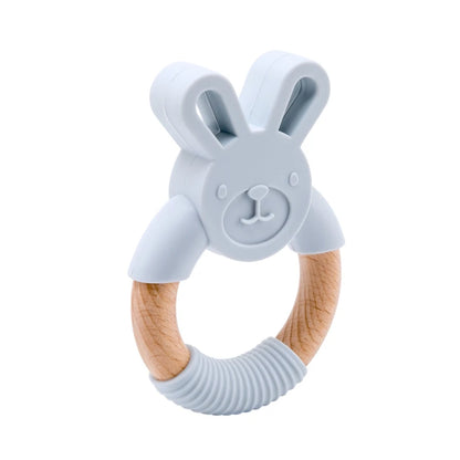 Baby Fox Wooden Teether – Safe & Natural Teething Ring