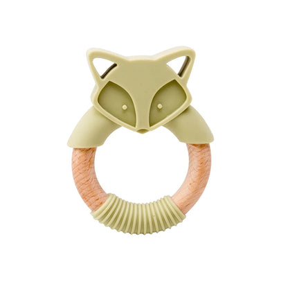 Baby Fox Wooden Teether – Safe & Natural Teething Ring