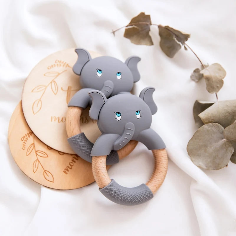 Baby Fox Wooden Teether – Safe & Natural Teething Ring