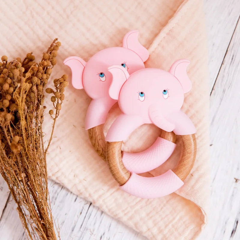 Baby Fox Wooden Teether – Safe & Natural Teething Ring