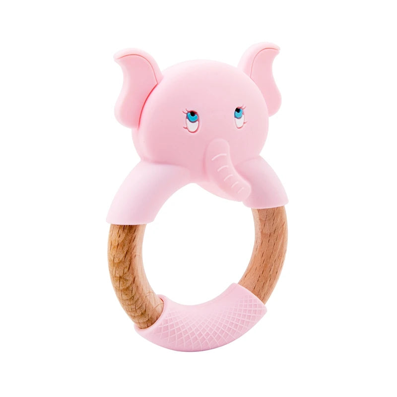 Baby Fox Wooden Teether – Safe & Natural Teething Ring