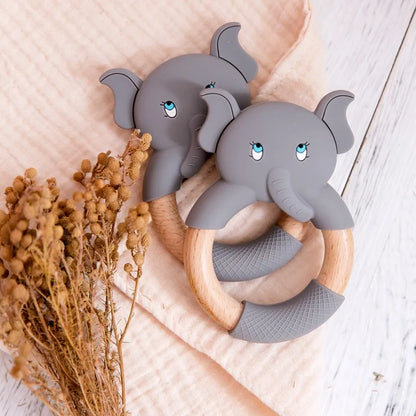 Baby Fox Wooden Teether – Safe & Natural Teething Ring