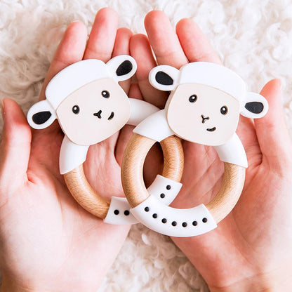 Baby Fox Wooden Teether – Safe & Natural Teething Ring