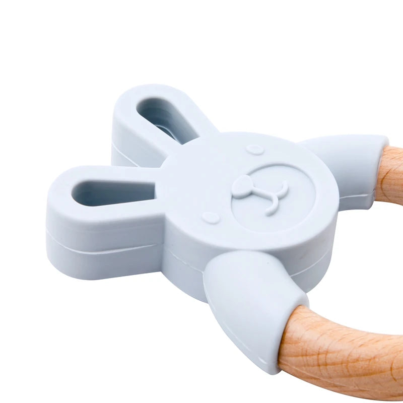 Baby Fox Wooden Teether – Safe & Natural Teething Ring