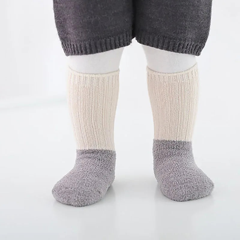 Winter-Babysocken – Weiche, rutschfeste, verdickte, warme Socken für Neugeborene