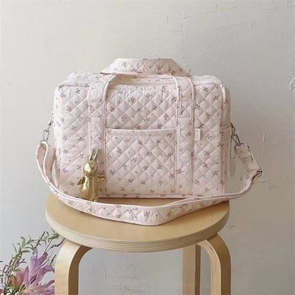 Embroidered Mom Bag Storage Bag Large Capacity Mommy Travel Bag Fashion Multi-functional Handbag Lightweight Diagonal