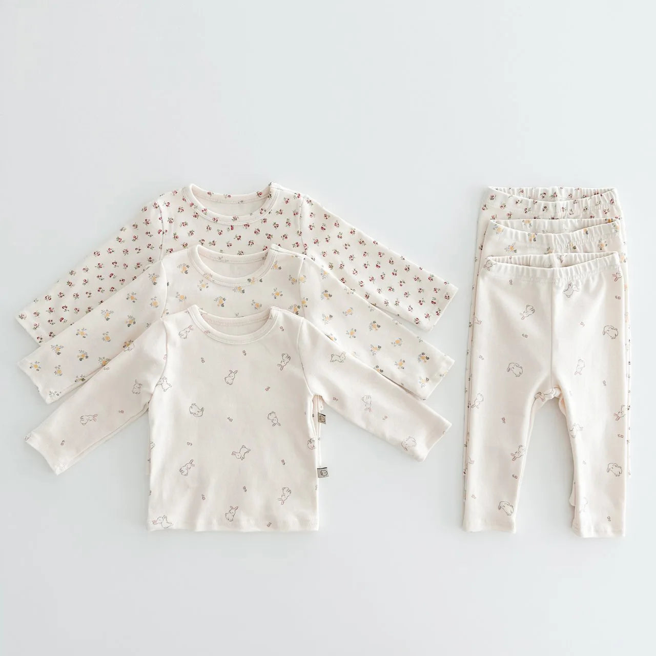 Pyjama-Set aus Baumwolle mit Blumenmuster für Kinder – Koreanischer Stil (Baby &amp; Kleinkind)