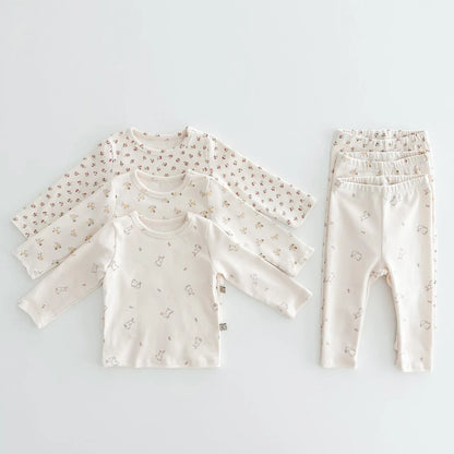 Pyjama en coton à imprimé floral pour enfant – Style coréen (bébé et tout-petit)