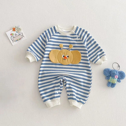 Spring Baby Romper – Cute Cartoon Bee Jumpsuit (0-2Y)