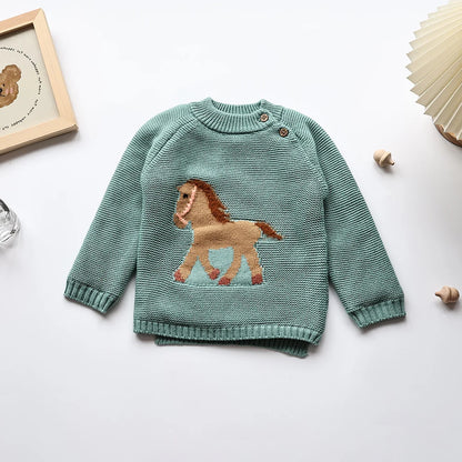 Pull d'hiver en polaire doublé de fourrure pour enfant, nouveau modèle de dessin animé