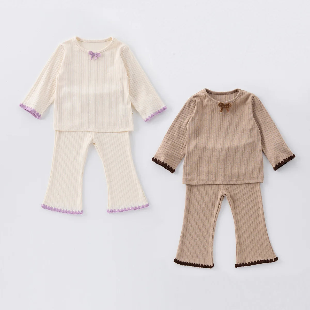 Spring Baby Pajamas Set – Cute Pit Stripe Nightwear for Girls & Boys