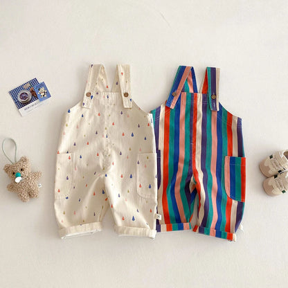 Frühling Kinder Kleidung Mode Overalls Polk Dot Overalls Gestreiften Overalls Kinder Spielen Anzug