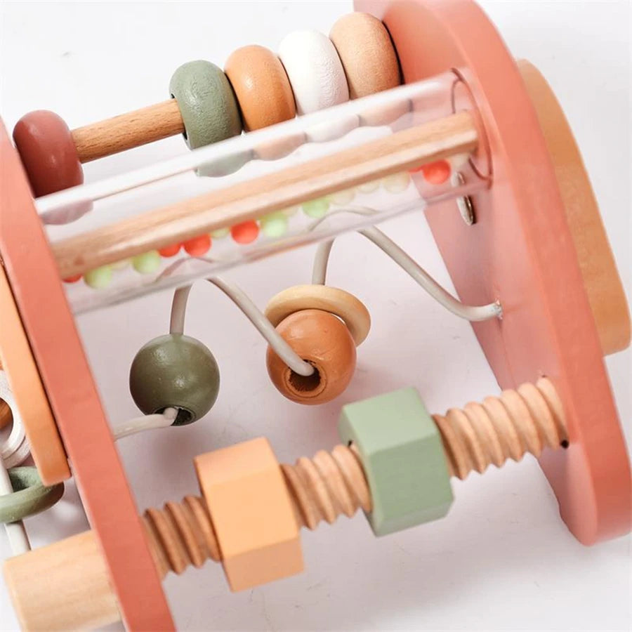 Baby Wooden Montessori Musical Toy – Mushroom Building Blocks Puzzle for Early Learning