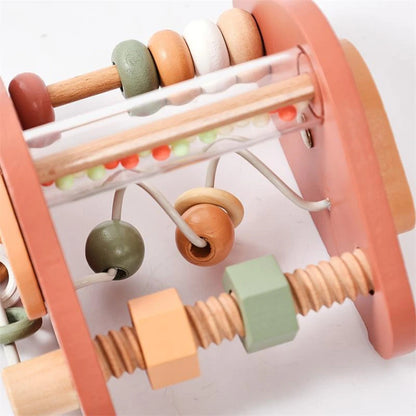 Jouet musical Montessori en bois pour bébé – Puzzle de blocs de construction en forme de champignon pour l'apprentissage précoce