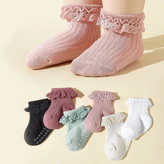 6 Paare im Set – MILANCEL Neue Herbst-Baby-Bodensocken für Kleinkinder (6 Farben)