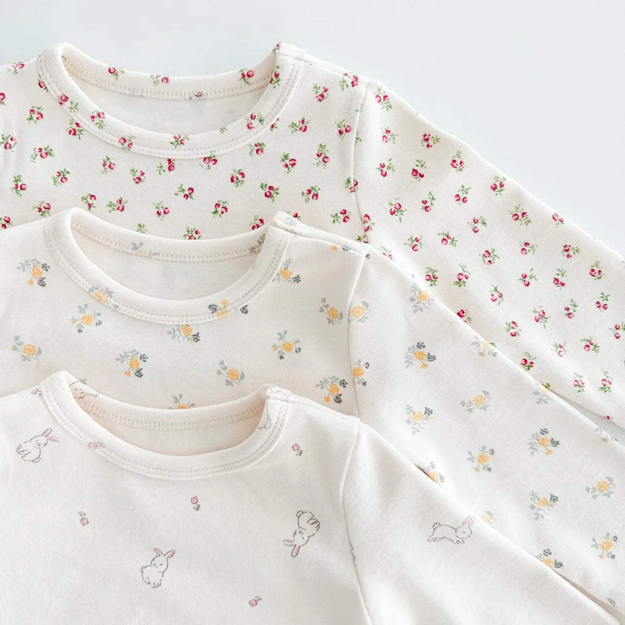 Pyjama-Set aus Baumwolle mit Blumenmuster für Kinder – Koreanischer Stil (Baby &amp; Kleinkind)