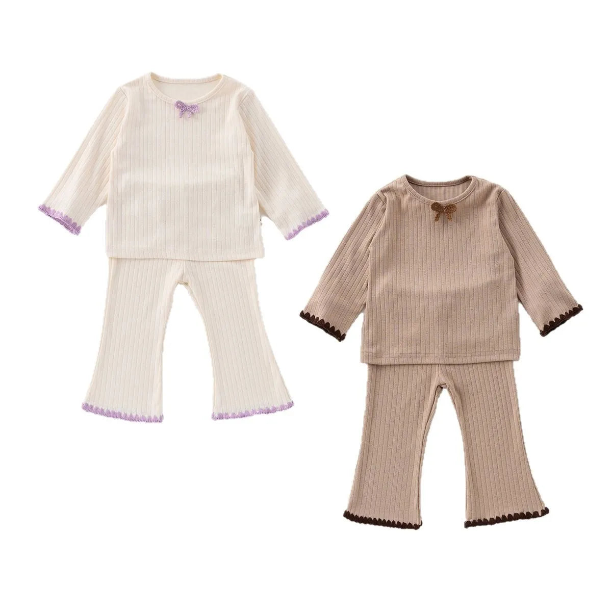 Spring Baby Pajamas Set – Cute Pit Stripe Nightwear for Girls & Boys