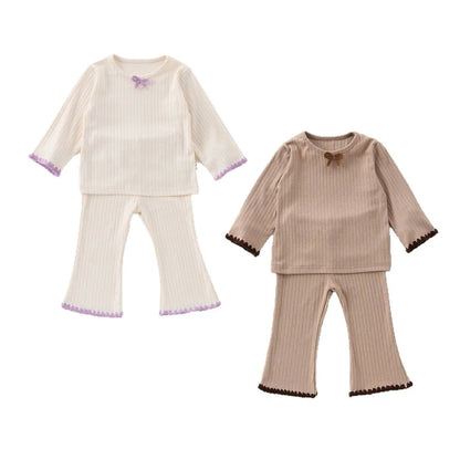 Spring Baby Pajamas Set – Cute Pit Stripe Nightwear for Girls & Boys