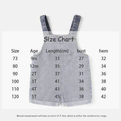 New Arrival Children Clothes Baby Girls Boys Overalls Solid Brief Style Toddler Denim Overol Jumpsuits