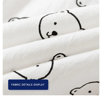 T-shirt ours printanier pour enfants – Joli chemisier à rayures pour garçons et filles (2-6 ans)