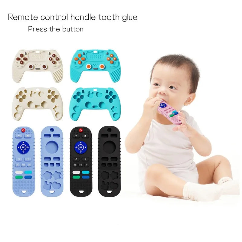 Anneau de dentition en silicone pour bébé – Machine de jeu télécommandée, jouet sensoriel pour enfants