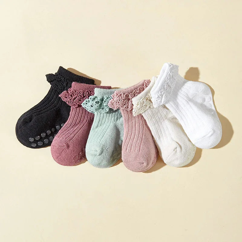 6 Pairs a Lot – MILANCEL New Autumn Baby Floor Socks for Toddlers (6 Colors)