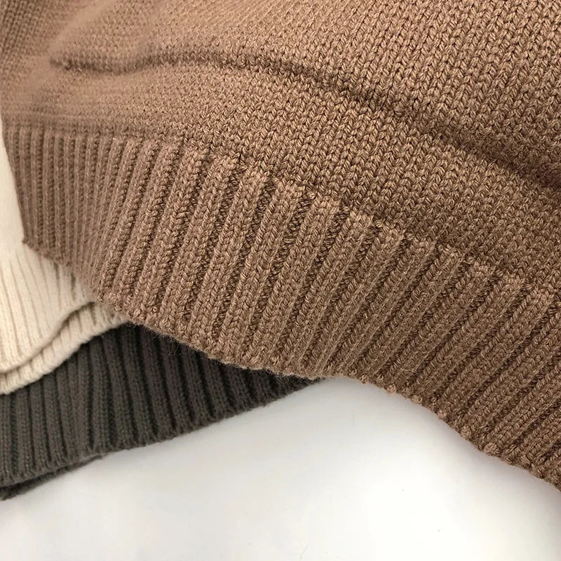 Pull à capuche en tricot fin avec poche avant pour enfants, garçons et filles, pull en tricot ample, manteau en tricot à capuche pour tout-petits