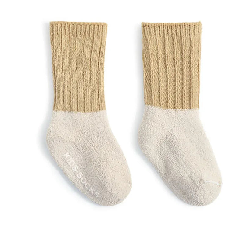 Chaussettes d'hiver pour bébé – Chaussettes douces, antidérapantes et chaudes pour nouveau-nés