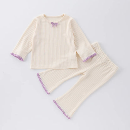 Spring Baby Pajamas Set – Cute Pit Stripe Nightwear for Girls & Boys