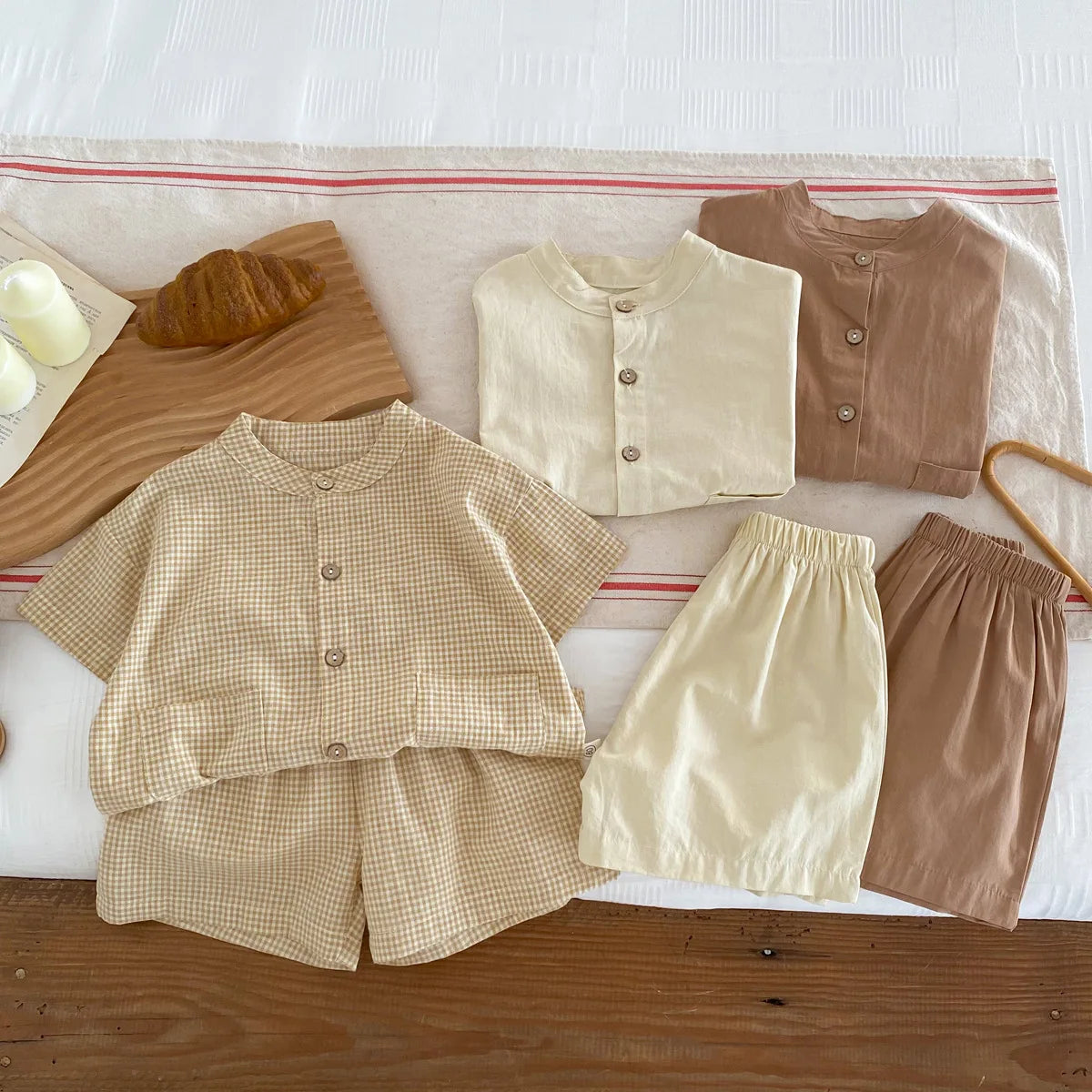 Ensemble de vêtements décontractés pour enfants : chemise à manches courtes et pantalon, ensemble 2 pièces pour garçons