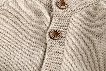 Autumn 0-3Y Baby Sweater Girls Mushroom Embroidery Cardigan Boys Knitted Coat with Optional Bodysuit