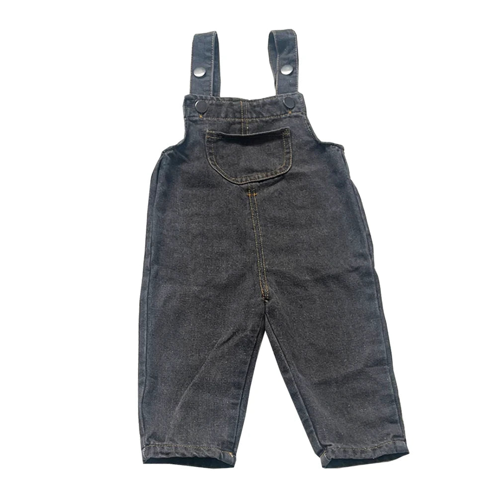 Nouveautés Vêtements pour enfants Salopettes pour bébés filles et garçons Style slip solide Combinaisons en jean pour tout-petits