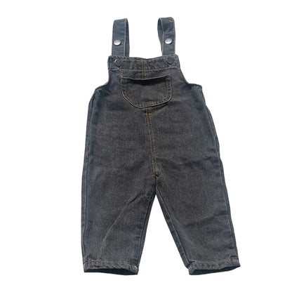 New Arrival Children Clothes Baby Girls Boys Overalls Solid Brief Style Toddler Denim Overol Jumpsuits