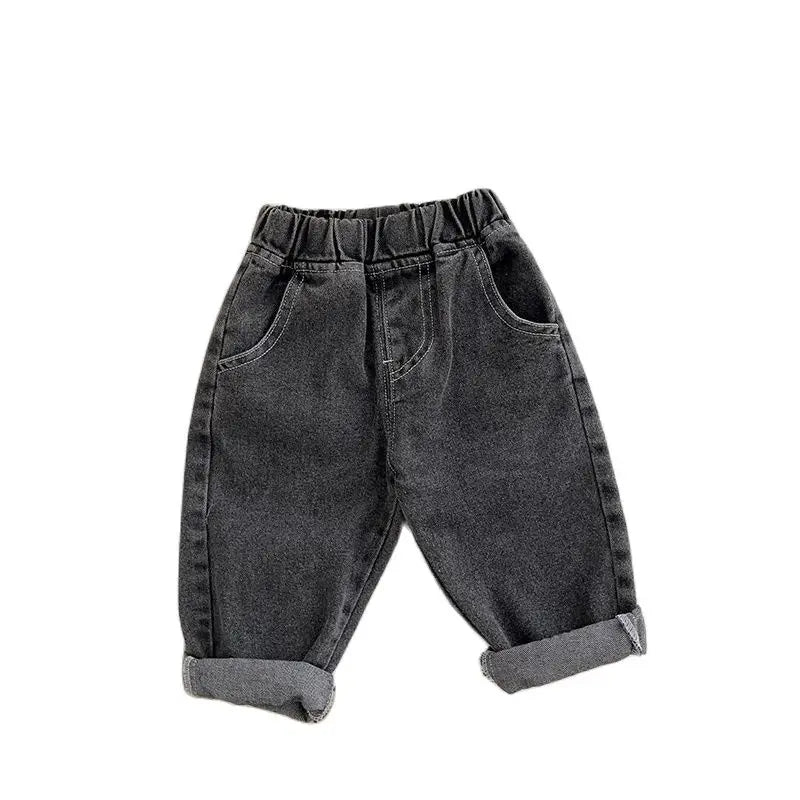 Pantalons pour bébés, jeans solides pour enfants, pantalons décontractés en denim pour garçons, pantalons doux pour filles, pantalons à la mode