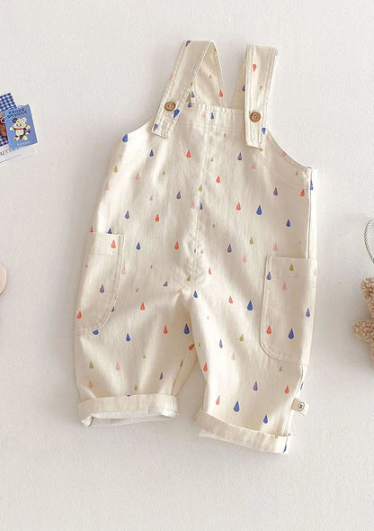 Spring Kids Clothes Fashion Overalls Polk Dot Jumpsuits Striped Overalls Children Play Suit