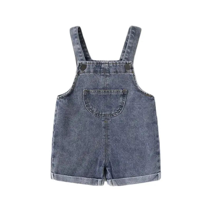 New Arrival Children Clothes Baby Girls Boys Overalls Solid Brief Style Toddler Denim Overol Jumpsuits