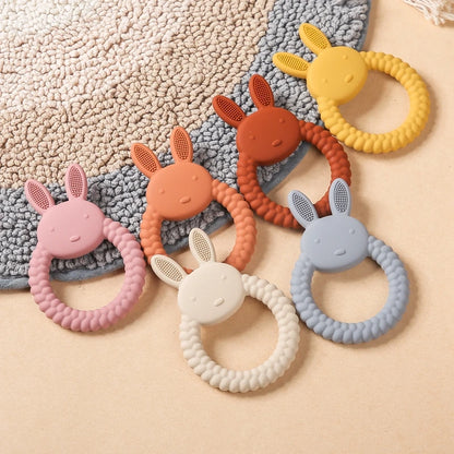 Baby Silicone Rabbit Teether – Safe & Soothing Teething Toy