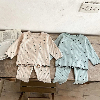 Pyjama bébé – Grenouillère à pois pour petites filles (1-3 ans)