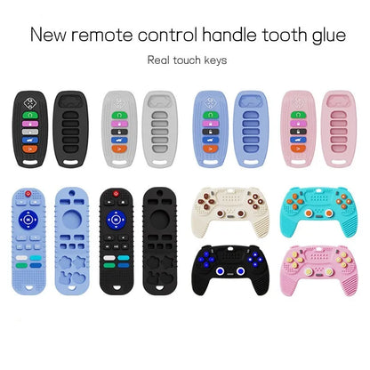 Baby Silicone Teether – Remote Control Game Machine Shape Sensory Toy for Kids