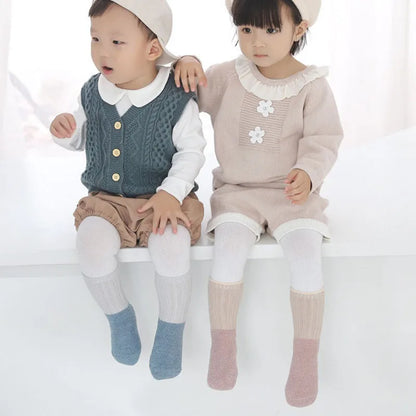 Chaussettes d'hiver pour bébé – Chaussettes douces, antidérapantes et chaudes pour nouveau-nés