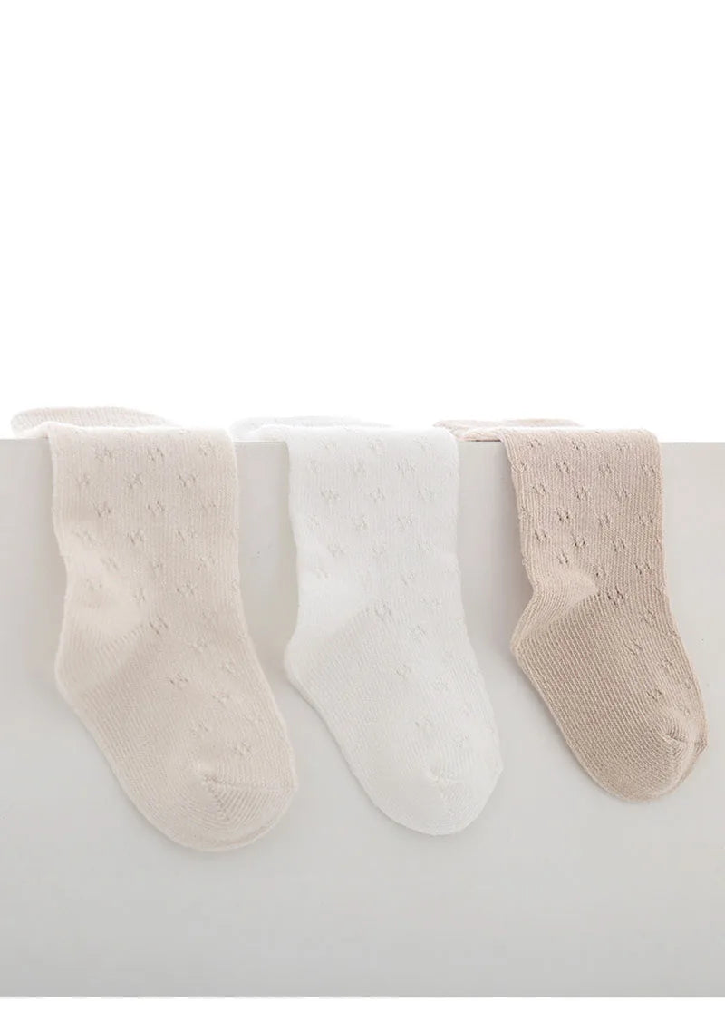 4 Paar/Packung aushöhlende Netzsocken für Babys und Mädchen – knielange Strumpfhosen für den Sommer (Säugling/Kleinkind)