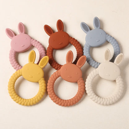 Baby Silicone Rabbit Teether – Safe & Soothing Teething Toy