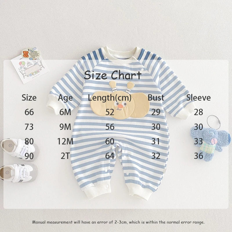 Spring Baby Romper – Cute Cartoon Bee Jumpsuit (0-2Y)