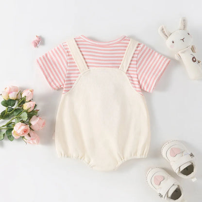 Summer Baby Animal Bodysuit – Cute O-Neck One-Piece for 0-2Y